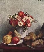 Henri Fantin-Latour, Stilleben mit Blumen und Fruchten